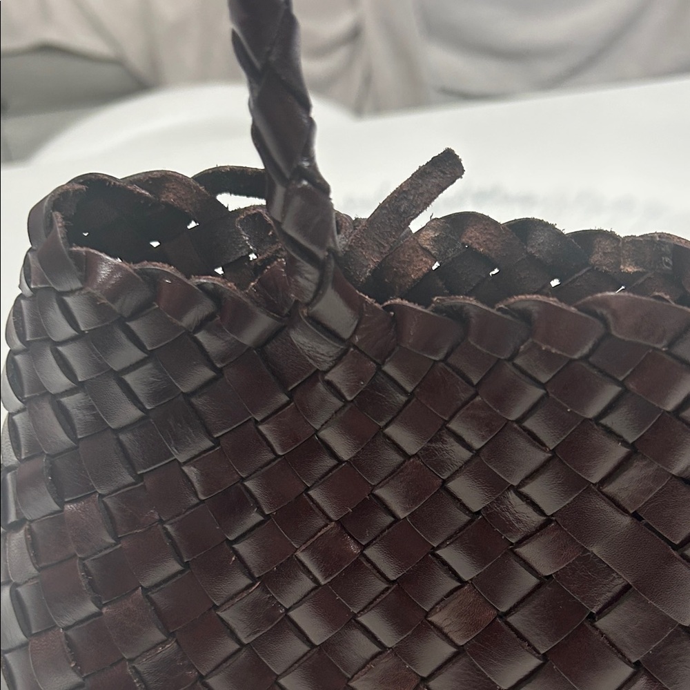 Brown Woven Leather Bag - Picture 7 of 16